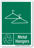 Metal Hangers Graphic Recycling Label