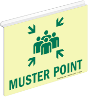 Muster Point Z-Projecting Sign