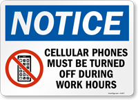 Cellular Phones must be turned off Sign