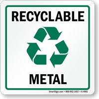 Recycle Metal Label (with graphic)