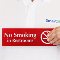 No Smoking in Restrooms  Sign