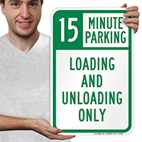 15 Minute, Time Limit Parking Signs