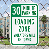30 Minute, Time Limit Parking Sign