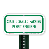 State Disabled Parking Permit Required