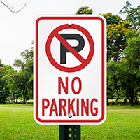 No Parking Sign (no parking symbol)