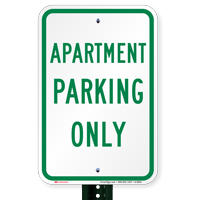 APARTMENT PARKING ONLY Sign