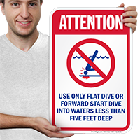 Attention Only Flat Or Forward Dive Sign