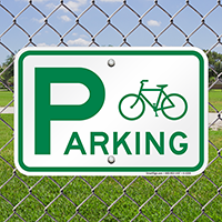 Bicycle Parking (With Graphic) Bike Sign