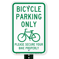 Bicycle Parking Only - Bike Parking Signs