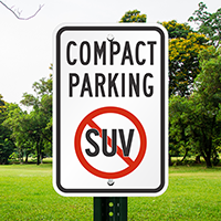 Compact Parking With No Suv Symbol Sign