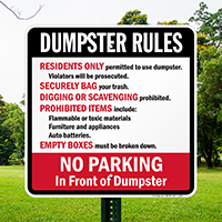 Dumpster Violators Prosecuted Sign