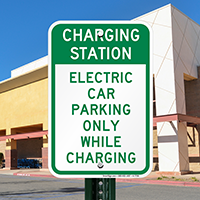 Electric Car Parking Only Sign