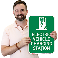 Electric Charging Vehicle Station Sign