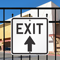 Exit With Up Arrow Sign
