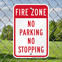 Fire Zone No Parking No Stopping Sign