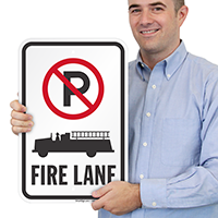 Fire Lane Sign (With No Parking Symbol)