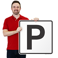 Letter P Parking Spot Sign