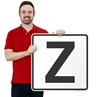 Letter Z Parking Spot Sign