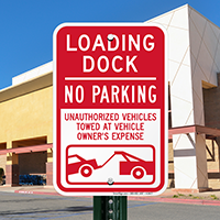 Loading Dock No Parking Sign
