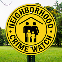 Neighborhood Crime Watch Sign (with Graphic)