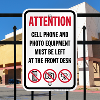 No Cell Phone And Photo Equipment Sign