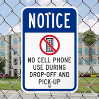 No Cell Phone OSHA Notice Sign
