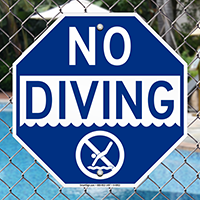 No Diving - Swimming Pool Sign