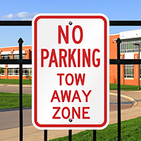 NO PARKING TOW AWAY ZONE Sign