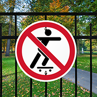 No Skate Boarding symbol Sign
