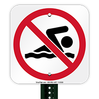 No Swimming Symbol Sign