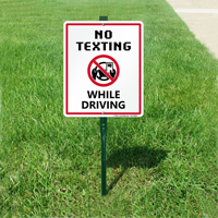 No Texting and Driving Sign