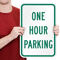 ONE HOUR PARKING Sign