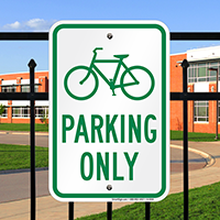 Parking Only Bicycle Graphic Sign