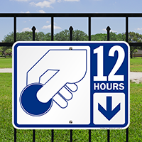 12 Hour Pay Parking Sign with Symbol