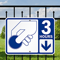3 Hour Pay Parking Sign with Symbol