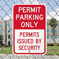 Permit Parking Only Sign