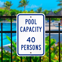 Pool Max Capacity Persons Sign