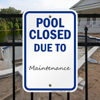 Pool Closed Due To Sign