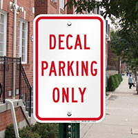 DECAL PARKING ONLY