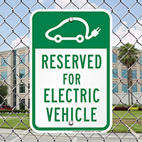 Reserved For Electric Vehicle Sign