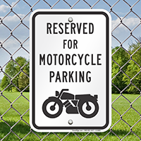Reserved For Motorcycle Parking Reserved Parking Sign
