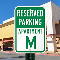 Reserved Parking Apartment M Sign