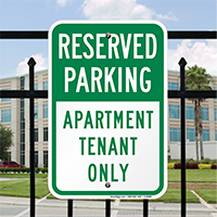 Reserved Parking Apartment Tenant Only Sign