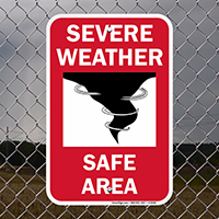 Severe Weather Safe Area Sign