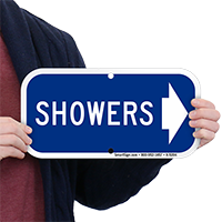 Showers (With Right Arrow) Sign