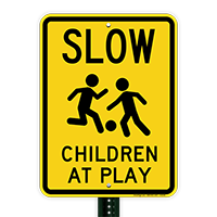 Slow Children At Play Signs (with Graphic)