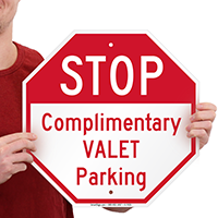 STOP Valet Parking Sign