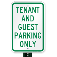 Tenant And Guest Parking Only Sign
