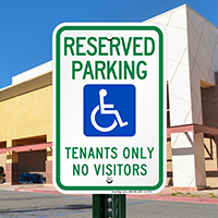 Tenants Reserved Parking Sign (With Graphic)