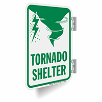 Tornado Shelter Double Sided Metal Sign
